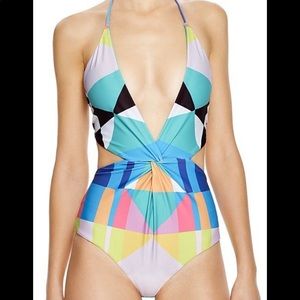 Mara Hoffman geometric one piece swimsuit